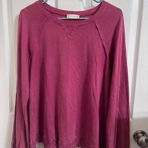 Altar-d-state Women's Pink and Burgundy Blouse